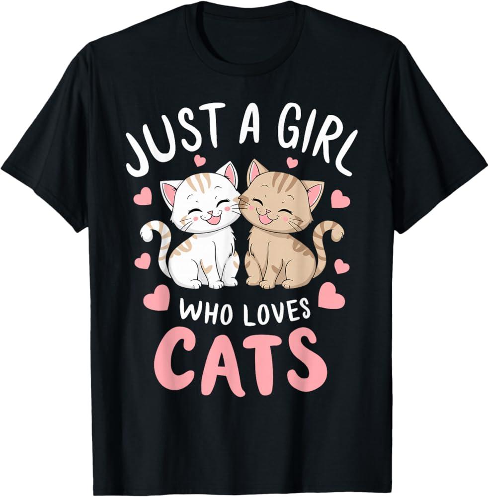 Korean Style Versatile Fashion Retro Just A Girl Who Loves Cats TShirt Cat Silhouette Graphic Casual Short Sleeve Tee Black S
Korean Style Versatile Fashion Retro Just A Girl Who Loves Cats TShirt Cat Silhouette Graphic Casual Short Sleeve Tee Black S