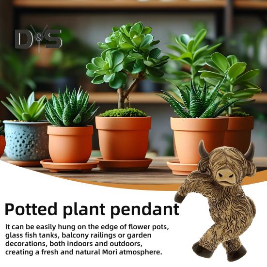 Highland Cow Pot Decoration Waterproof Rust-Proof Realistic Shape Garden Plant Pot Hanger Indoor Outdoor Decor хакі
Highland Cow Pot Decoration Waterproof Rust-Proof Realistic Shape Garden Plant Pot Hanger Indoor Outdoor Decor хакі