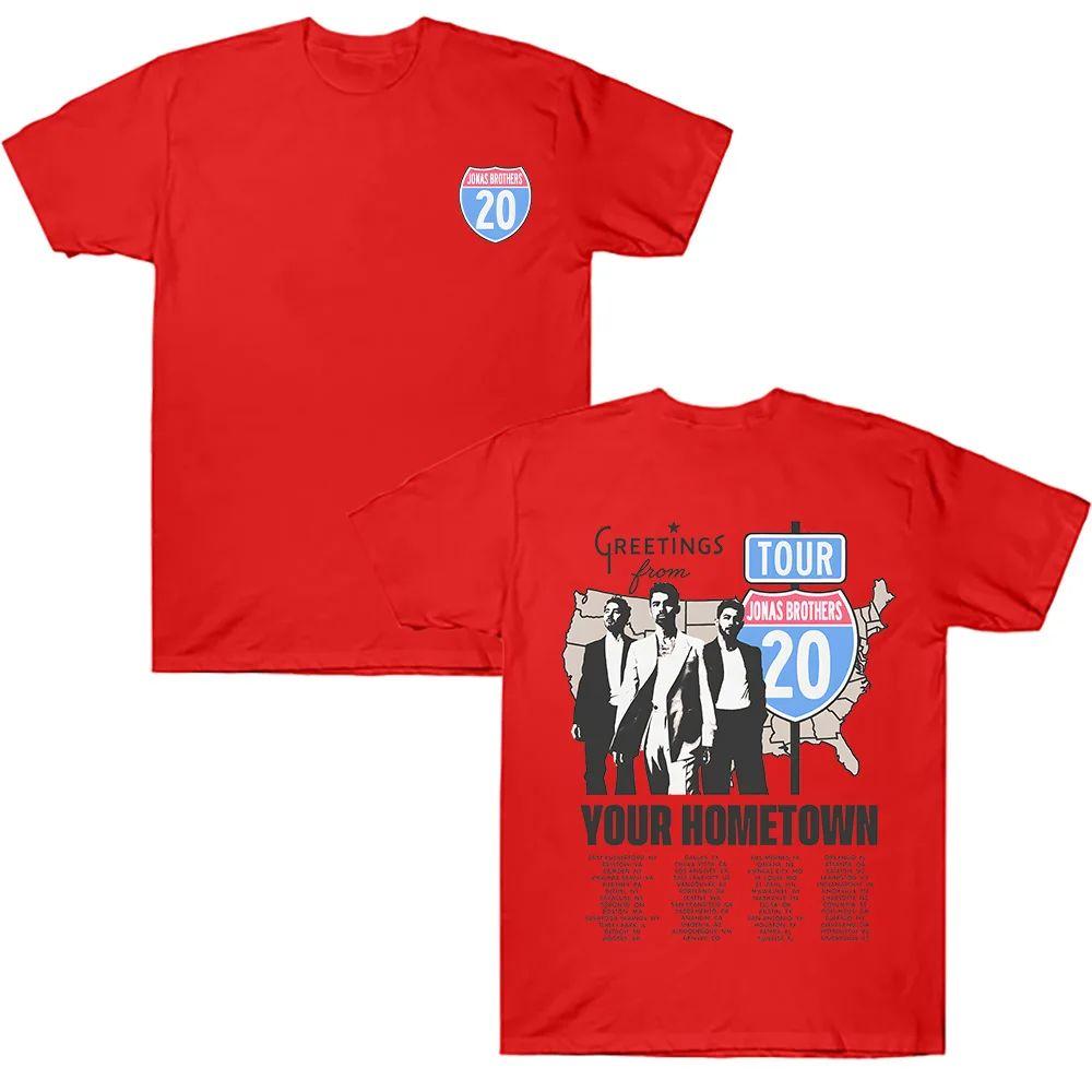 Vintage Band TShirt Harajuku Streetwear Jonas Brothers Greetings From Your Hometown Route 20 Tour Tee Unisex Summer Cotton Top 4XL
Vintage Band TShirt Harajuku Streetwear Jonas Brothers Greetings From Your Hometown Route 20 Tour Tee Unisex Summer Cotton Top 4XL
