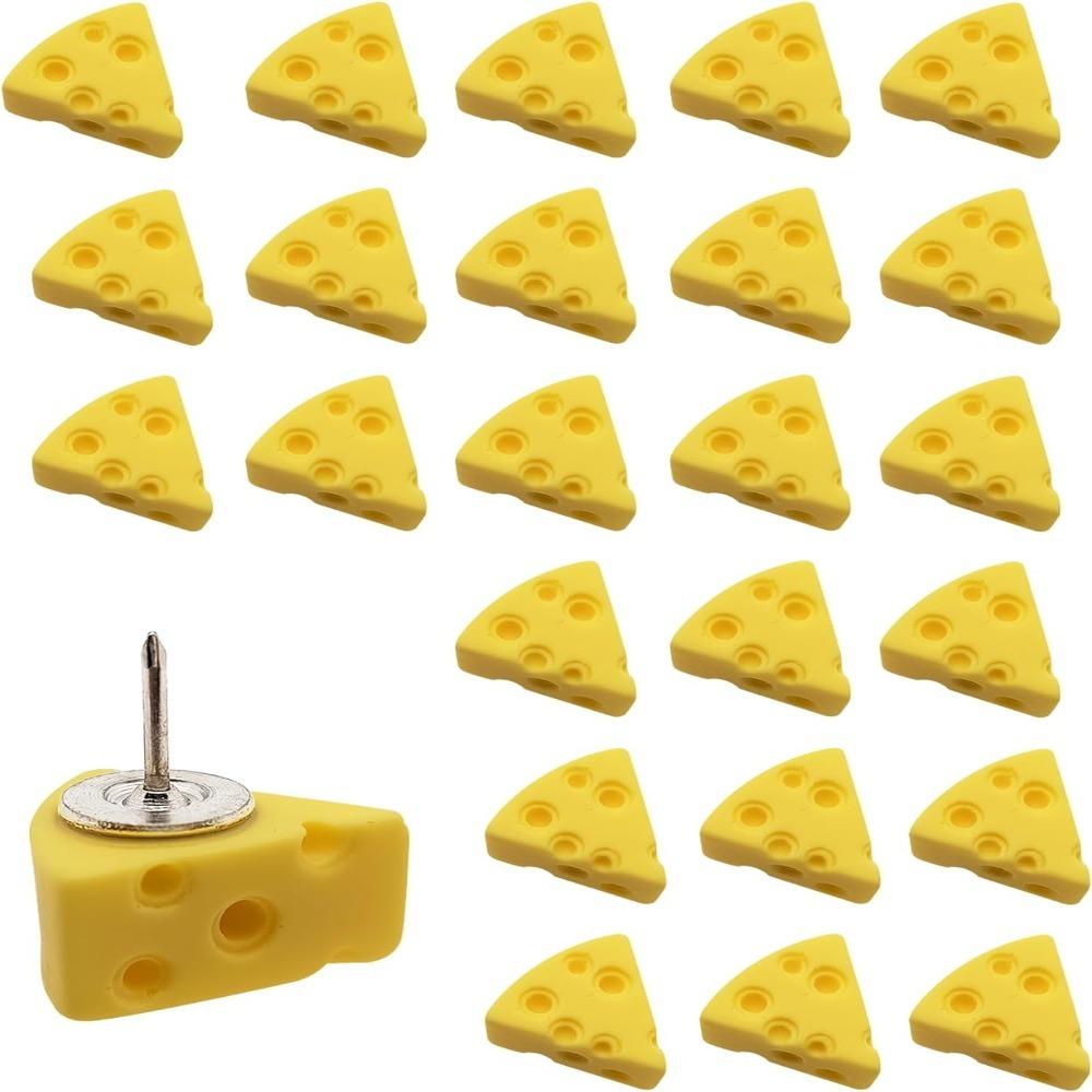 24шт Желтый большой палец Прихватки Сырная форма Сыр Толкающие булавки Прочный