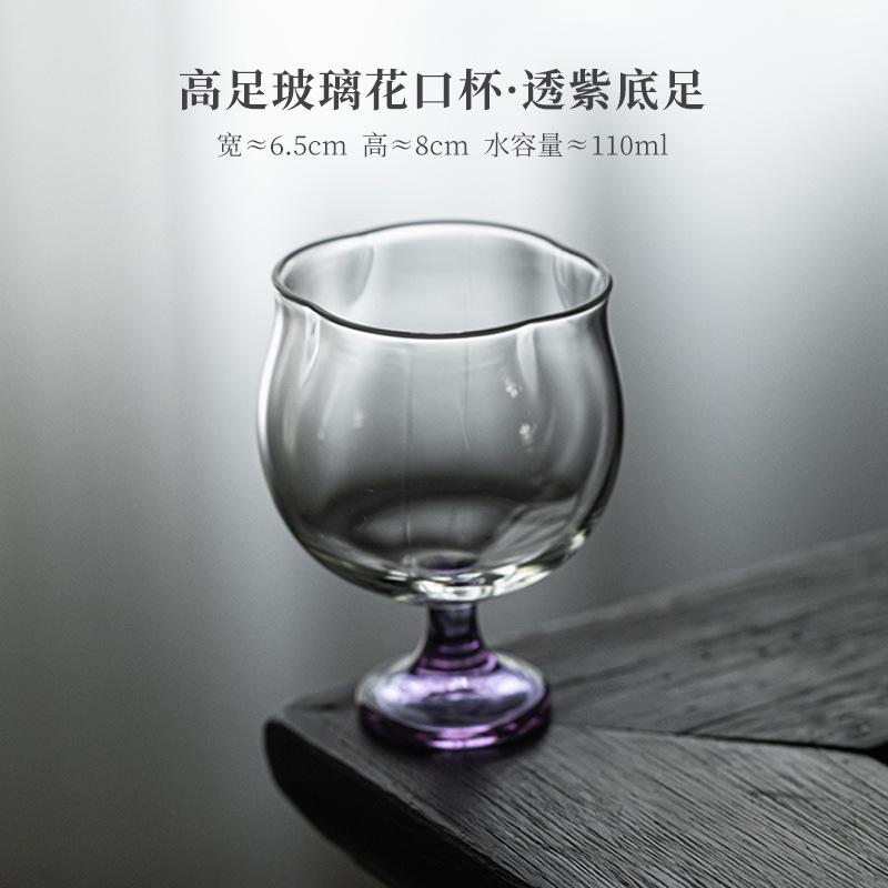 110ML Glass Flower Mouth Heat Resistant High Foot Teacup Luxury Tea Bowl Mug Tea-tasting Fragrance Cup Chazhan Master Cups Gift
110ML Glass Flower Mouth Heat Resistant High Foot Teacup Luxury Tea Bowl Mug Tea-tasting Fragrance Cup Chazhan Master Cups Gift