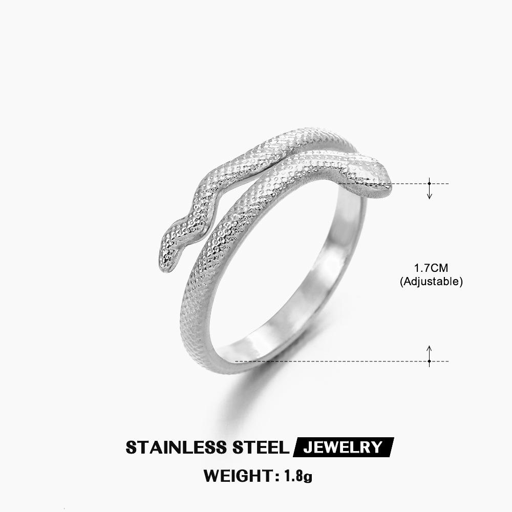 Stainless Steel Snake Rings for Women Men Gold Color Open Adjustable Finger Ring Vintage Gothic Aesthetic Jewelry Anillos Mujer
Stainless Steel Snake Rings for Women Men Gold Color Open Adjustable Finger Ring Vintage Gothic Aesthetic Jewelry Anillos Mujer