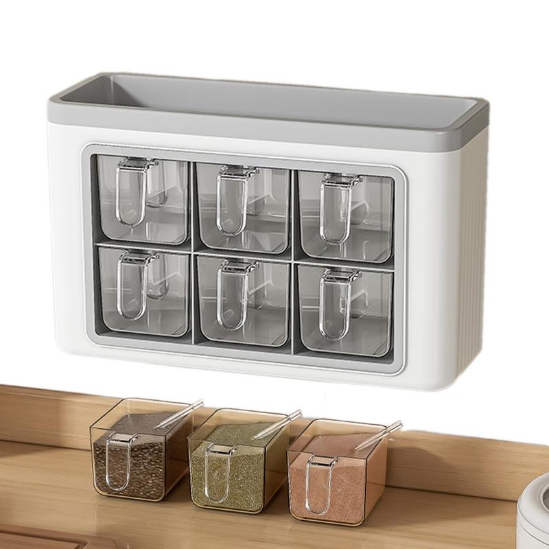Wall-Mounted Seasoning Storage Box Kitchen Pepper Storage Box Adhesive Wall Mounted Condiment Jar Set For Home Kitchen
Wall-Mounted Seasoning Storage Box Kitchen Pepper Storage Box Adhesive Wall Mounted Condiment Jar Set For Home Kitchen