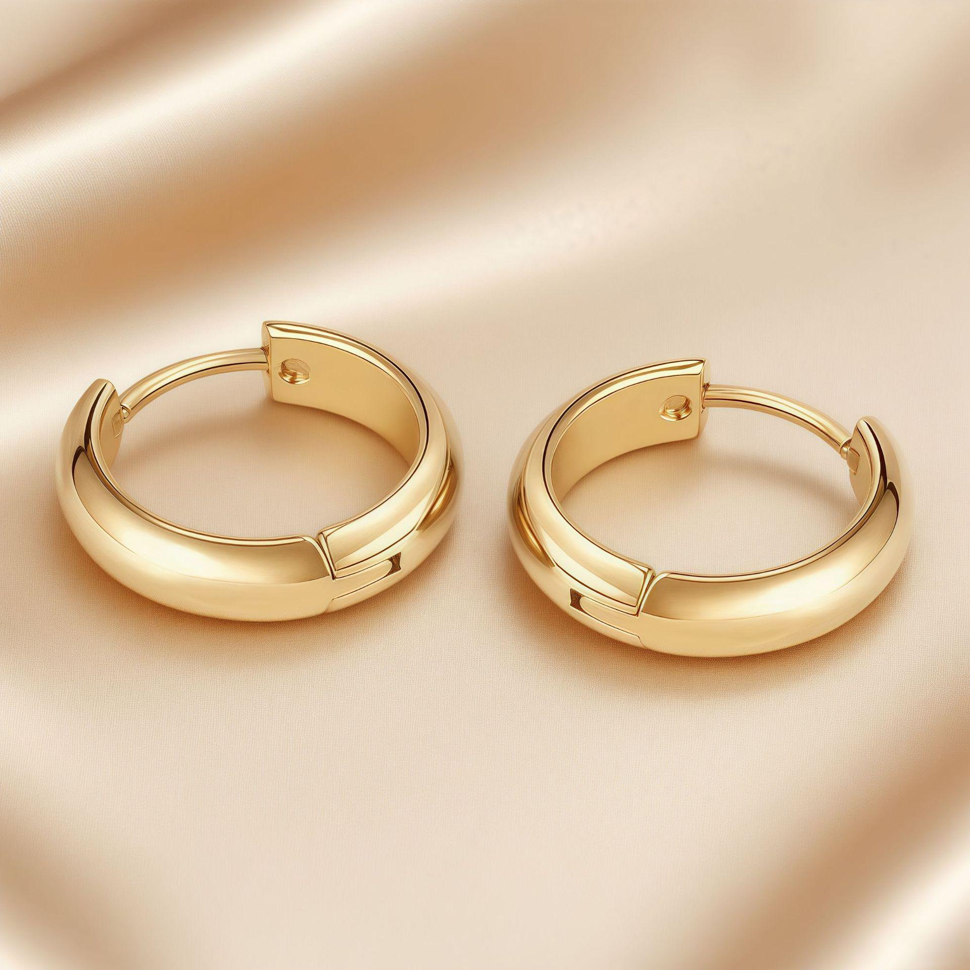 Korean-Style Simple Titanium Steel Earrings: Trendy, Unique, and Fashionable Jewelry. Inner Diameter 12mm
Korean-Style Simple Titanium Steel Earrings: Trendy, Unique, and Fashionable Jewelry. Inner Diameter 12mm