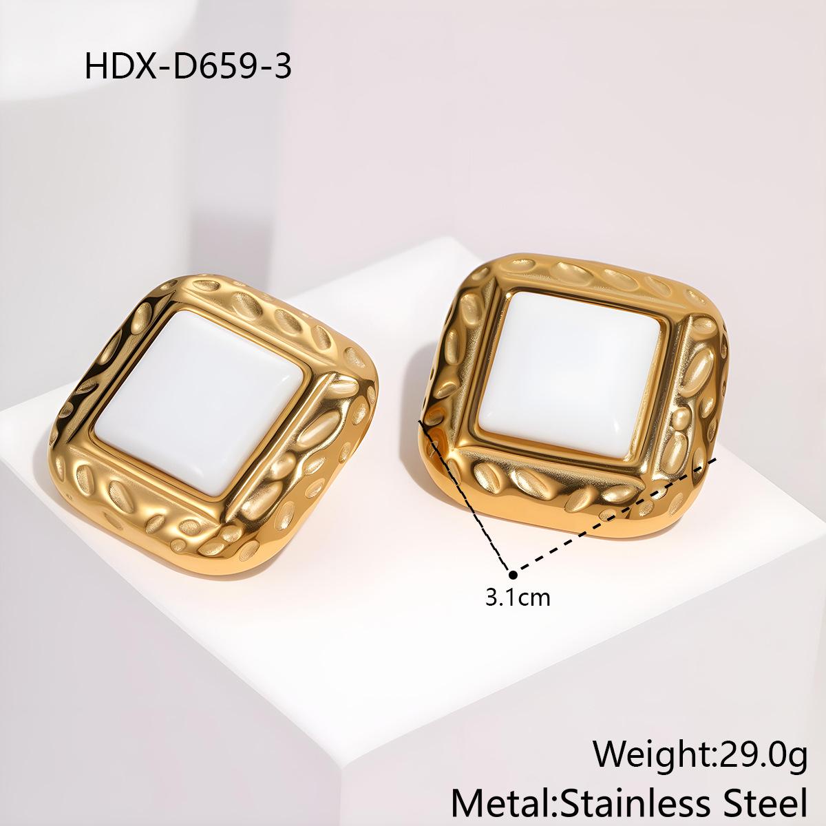 Stainless Steel Geometric Retro Earrings with Agate Imitation - Autumn/Winter Fashion
Stainless Steel Geometric Retro Earrings with Agate Imitation - Autumn/Winter Fashion