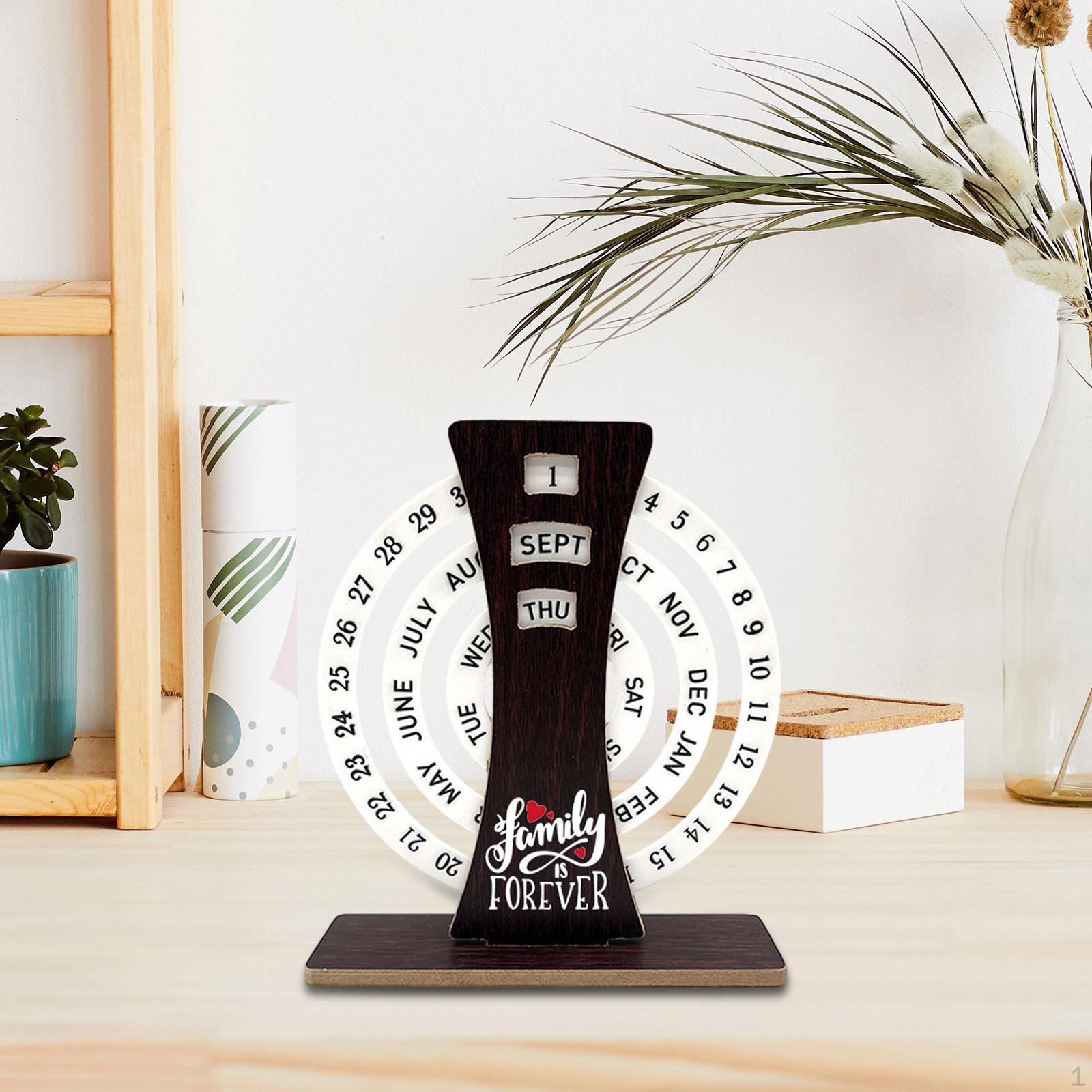 Деревянный диск Вечный календарь Настольный Креативный ручной вращающийся настольный орнамент для Column
Деревянный диск Вечный календарь Настольный Креативный ручной вращающийся настольный орнамент для Column