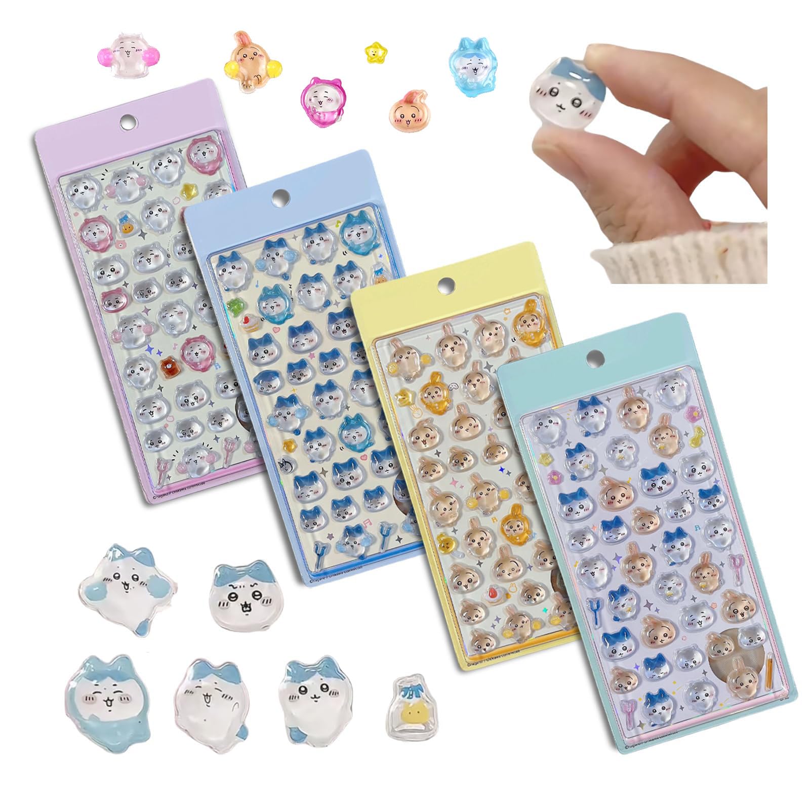 Bunny Cat 3D Sticker Set - 4 Sheets Style A, Cute Animal Characters for Kids, Notebook & Phone Case Decoration, Jelly Stamp Gift
Bunny Cat 3D Sticker Set - 4 Sheets Style A, Cute Animal Characters for Kids, Notebook & Phone Case Decoration, Jelly Stamp Gift
