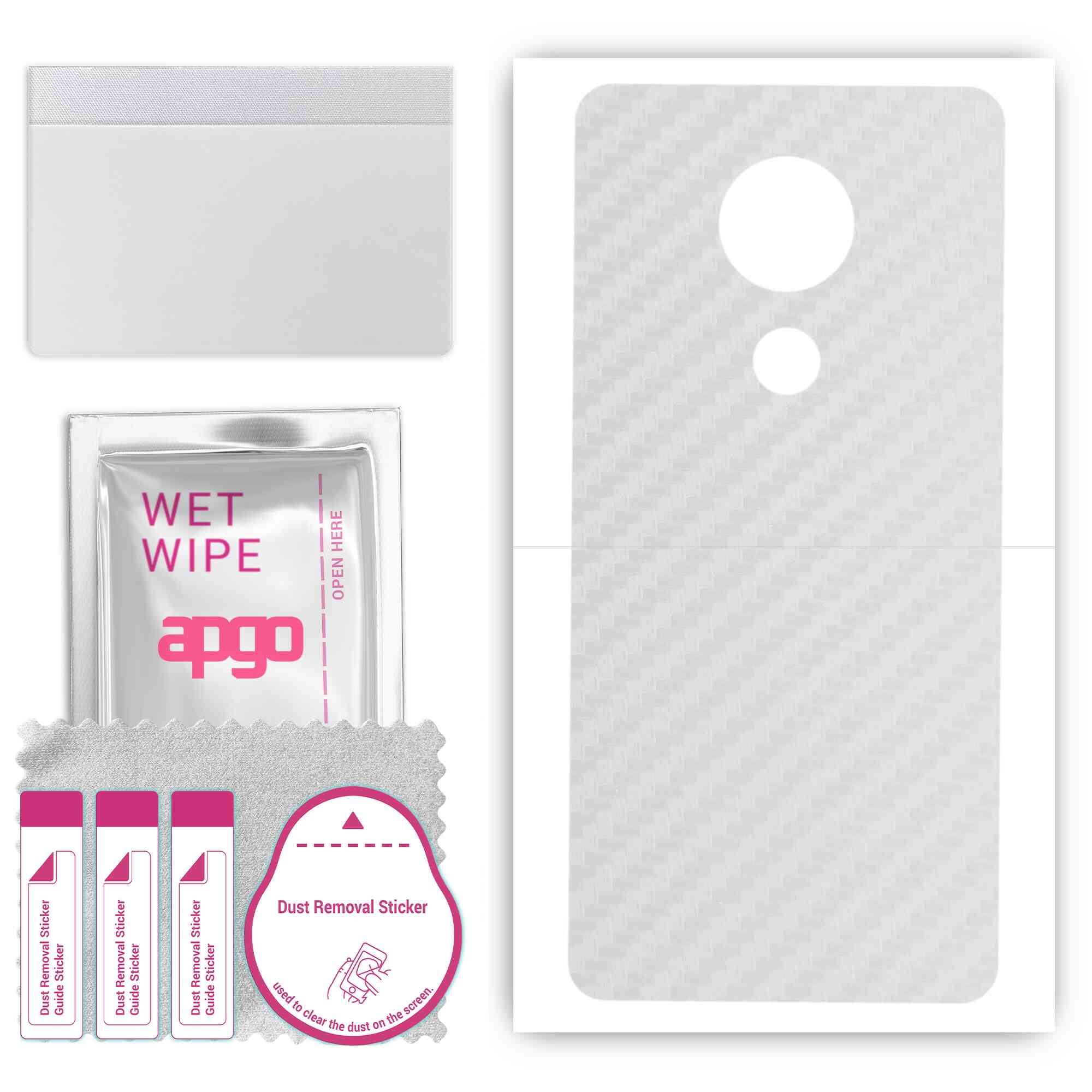 Apgo Protective Skin Sticker for the back compatible with Motorola Moto G7 Play, Wrap Film, Foil, Vinyl - Pattern Transparent Carbon
Apgo Protective Skin Sticker for the back compatible with Motorola Moto G7 Play, Wrap Film, Foil, Vinyl - Pattern Transparent Carbon