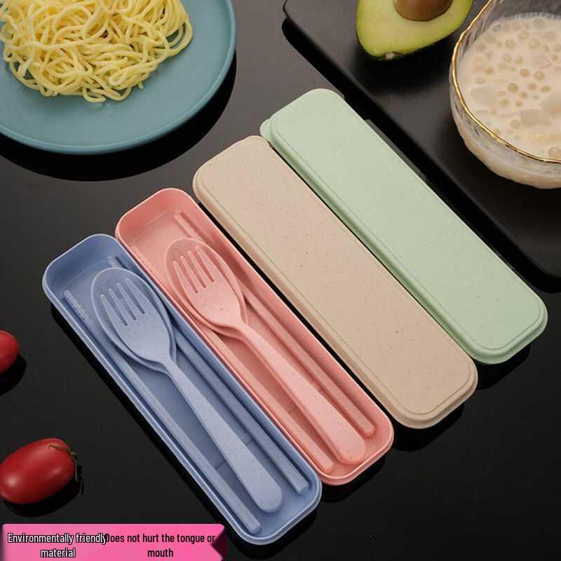 Lightweight 3-Piece Wheat Straw Cutlery Set: Spoon, Fork, Chopsticks - Portable and Easy to Clean for Students & Outdoor Use Green Set
Lightweight 3-Piece Wheat Straw Cutlery Set: Spoon, Fork, Chopsticks - Portable and Easy to Clean for Students & Outdoor Use Green Set