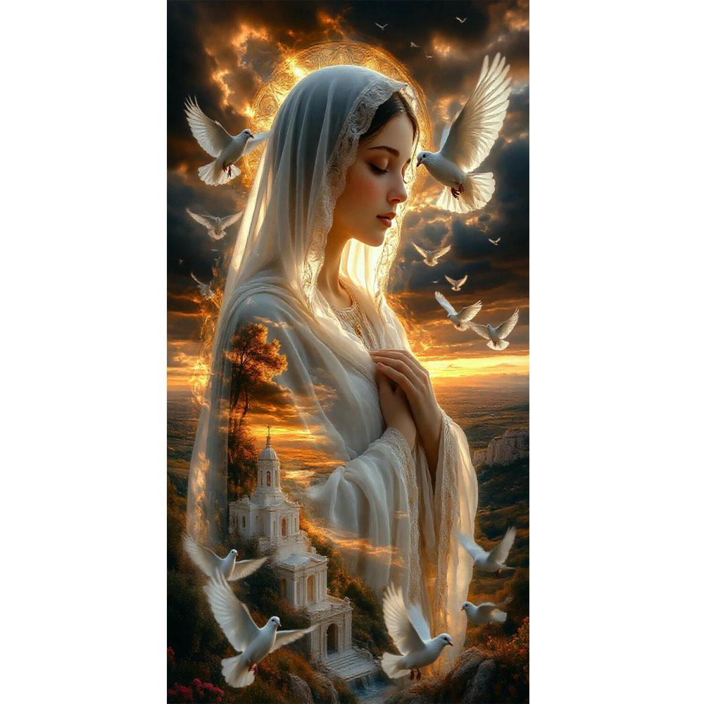 Holy Virgin Mary Peace Dove Picture DIY Diamond Painting Cross Stitch Full Drills Diamond Mosaic New Collection Home Decor round 30x60cm червоний
Holy Virgin Mary Peace Dove Picture DIY Diamond Painting Cross Stitch Full Drills Diamond Mosaic New Collection Home Decor round 30x60cm червоний