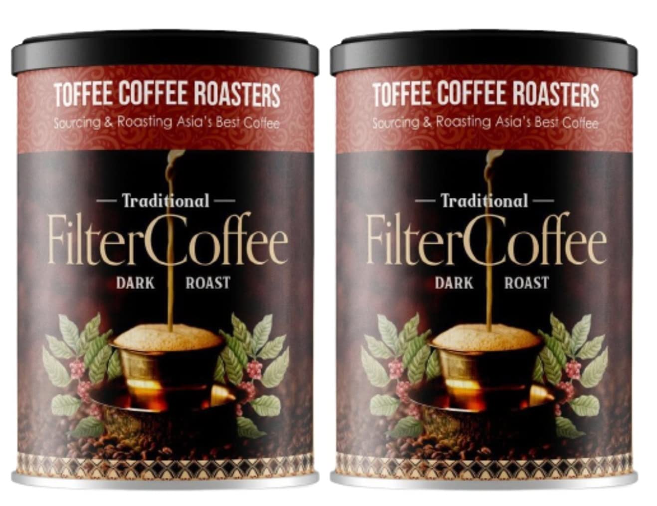 Toffee Coffee Roasters | Pack of 2 x 200gm (400gms) South Indian Filter Coffee | As Seen On Shark Tank | Specialty Blend | Traditional Dark Roast
Toffee Coffee Roasters | Pack of 2 x 200gm (400gms) South Indian Filter Coffee | As Seen On Shark Tank | Specialty Blend | Traditional Dark Roast