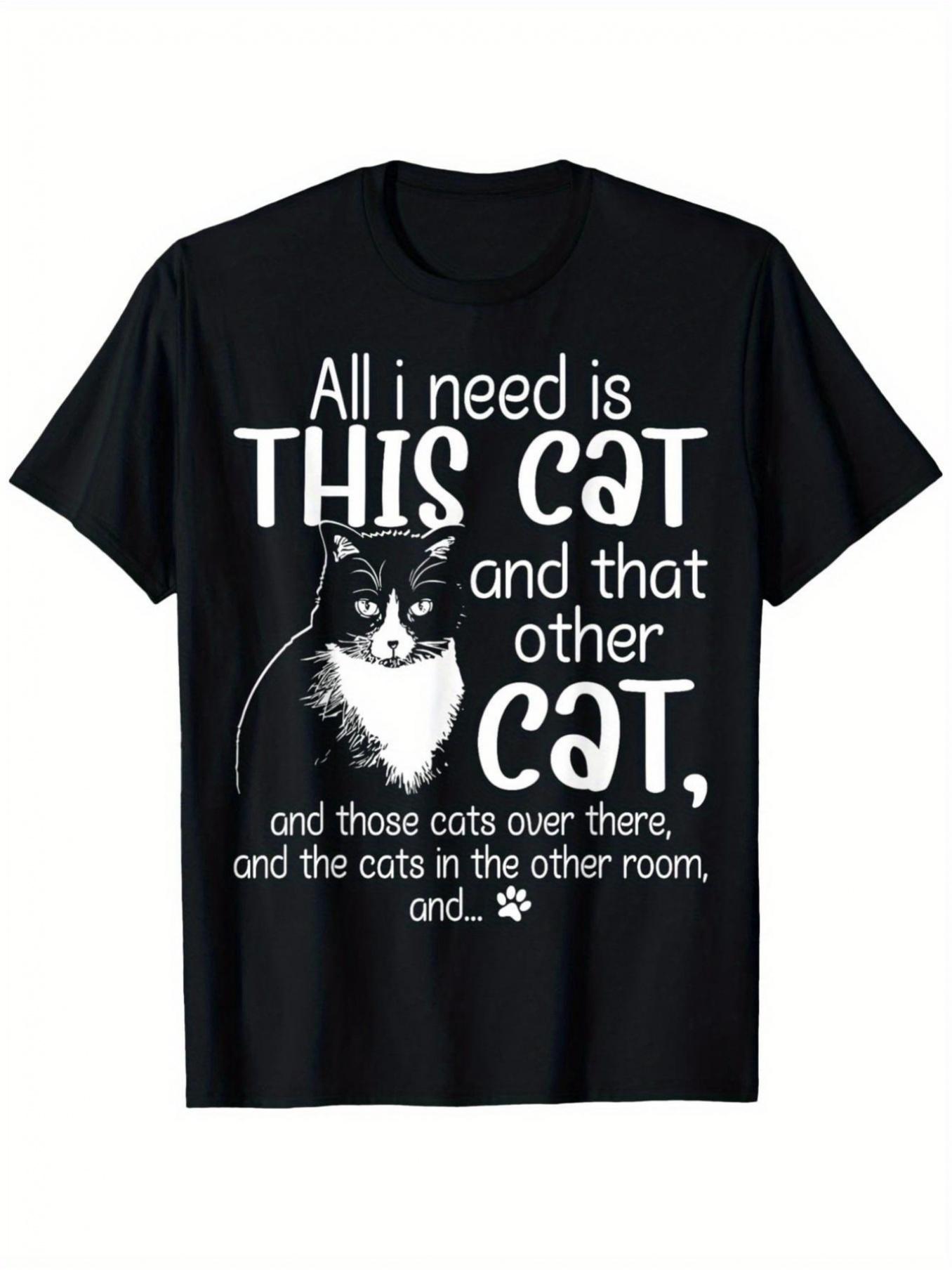 Fun Cat Lover T-Shirt - I Just Need This Cat and That Cat Humorous Design with Playful Paw Prints and Tabby Cat Pattern L
Fun Cat Lover T-Shirt - I Just Need This Cat and That Cat Humorous Design with Playful Paw Prints and Tabby Cat Pattern L