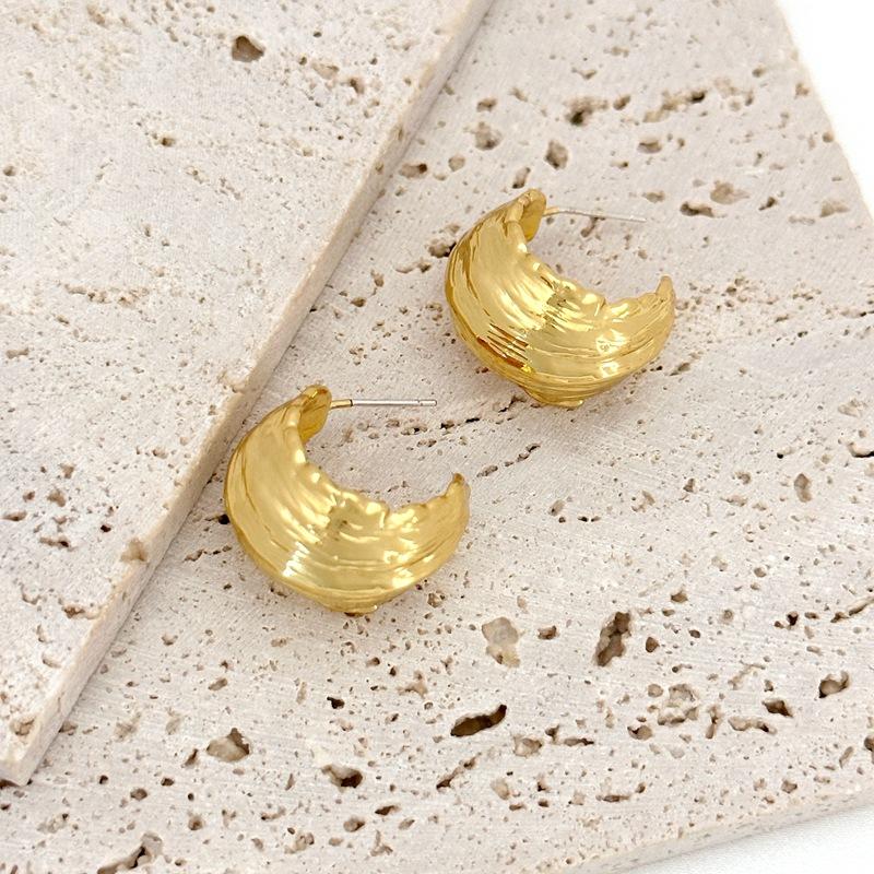 Summer Simple Earrings Irregular Pleated Wavy Edge Stud Earrings Women S Earrings золотой
Summer Simple Earrings Irregular Pleated Wavy Edge Stud Earrings Women S Earrings золотой