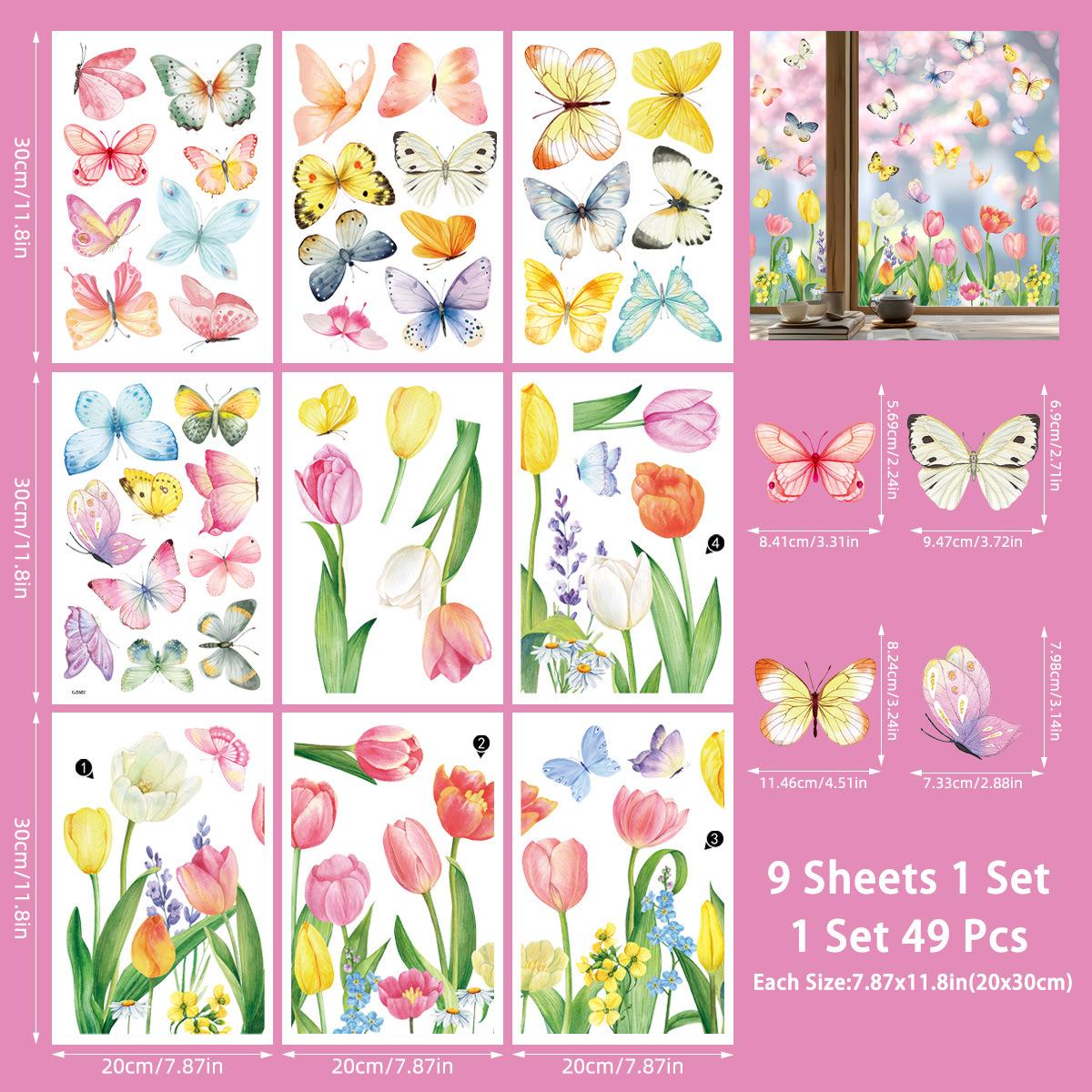 Static Cling Stickers Butterfly Flower Design for Window Bedroom Living Room Spring 2026 New Collection Wholesale 20cmx30cmx9pcs
Static Cling Stickers Butterfly Flower Design for Window Bedroom Living Room Spring 2026 New Collection Wholesale 20cmx30cmx9pcs