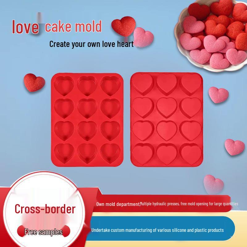 12-Heart Silicone Cake Mold for DIY Baking красный
12-Heart Silicone Cake Mold for DIY Baking красный