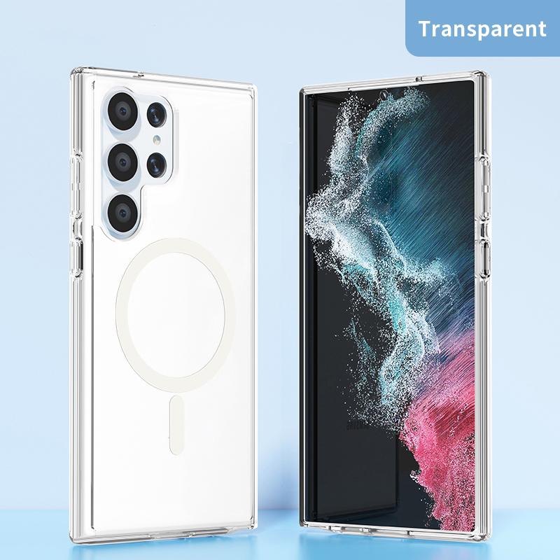 For Samsung Galaxy S24 Ultra Magnetic Phone Case PC+TPU Scratch-proof Back Cover Transparent
For Samsung Galaxy S24 Ultra Magnetic Phone Case PC+TPU Scratch-proof Back Cover Transparent