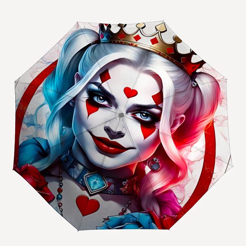 1pc Harley Quinn Joker DC Automatic Folding Umbrella - Compact 8-Rib Design, Durable Plastic & Iron, Lightweight for Outdoor Daily Use21197
1pc Harley Quinn Joker DC Automatic Folding Umbrella - Compact 8-Rib Design, Durable Plastic & Iron, Lightweight for Outdoor Daily Use21197