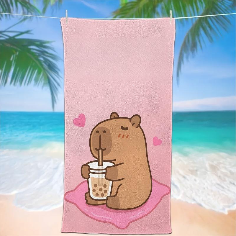 1pc Capybara Pink Heart Bath Blanket, Soft Absorbent Microfiber, Ideal for Home Summer Outdoor Use & Cute Gift W40*H60(CM)
1pc Capybara Pink Heart Bath Blanket, Soft Absorbent Microfiber, Ideal for Home Summer Outdoor Use & Cute Gift W40*H60(CM)