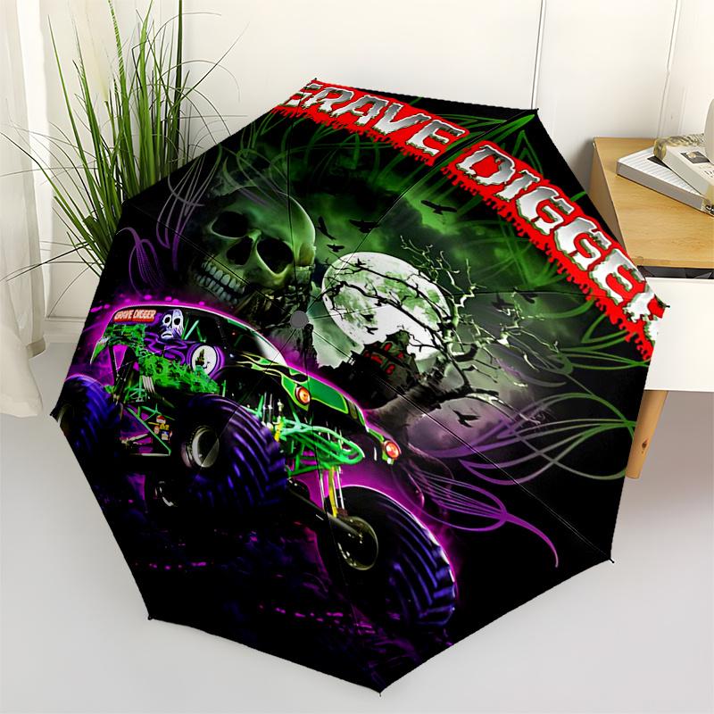 Monster Truck Themed Travel Umbrella 8 Ribs Automatic Opening and Closing, Portable Folding Design, Compact and Stylish Umbrella Suitable fo
Monster Truck Themed Travel Umbrella 8 Ribs Automatic Opening and Closing, Portable Folding Design, Compact and Stylish Umbrella Suitable fo
