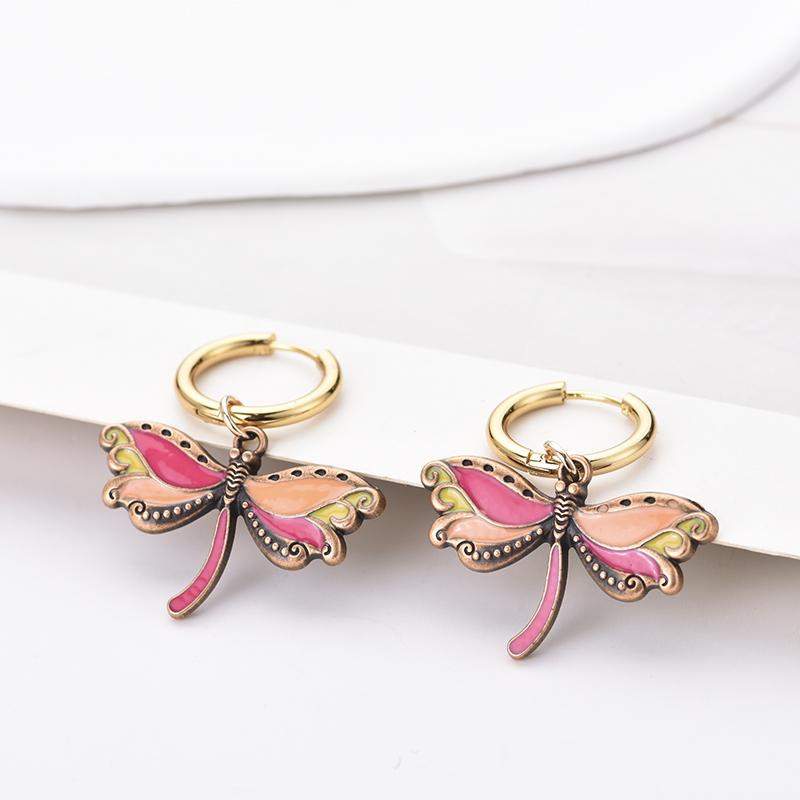 Boho Retro Cute Sweet Colorful Butterfly Pendant Earrings Woman Stainless Steel Gold Color Hoop Earrings Girls Fashion Zircon
Boho Retro Cute Sweet Colorful Butterfly Pendant Earrings Woman Stainless Steel Gold Color Hoop Earrings Girls Fashion Zircon