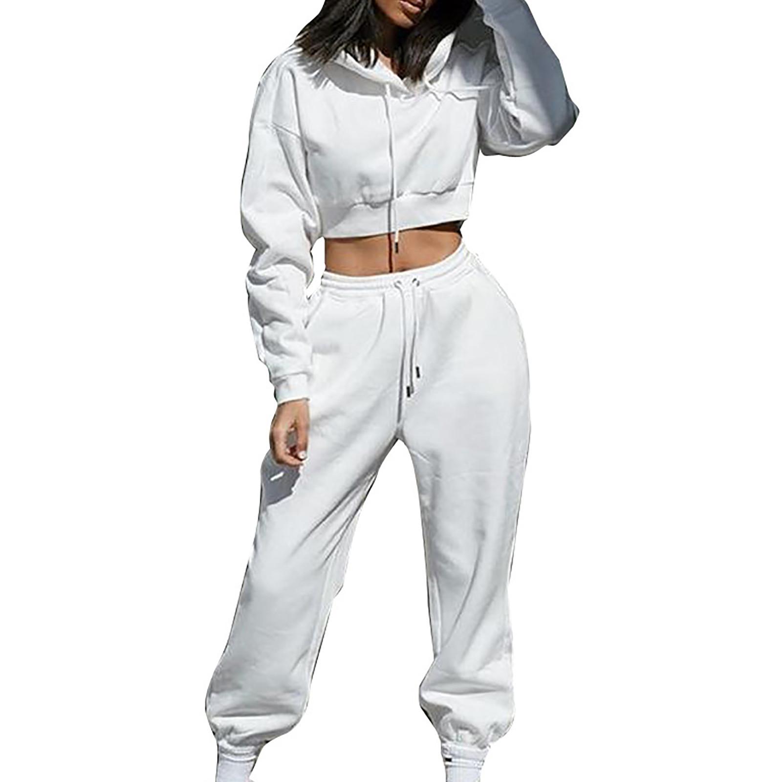 Женская мода, однотонный свободный флисовый свитшот с капюшоном, брючный костюм с длинными рукавами XL белый
Женская мода, однотонный свободный флисовый свитшот с капюшоном, брючный костюм с длинными рукавами XL белый