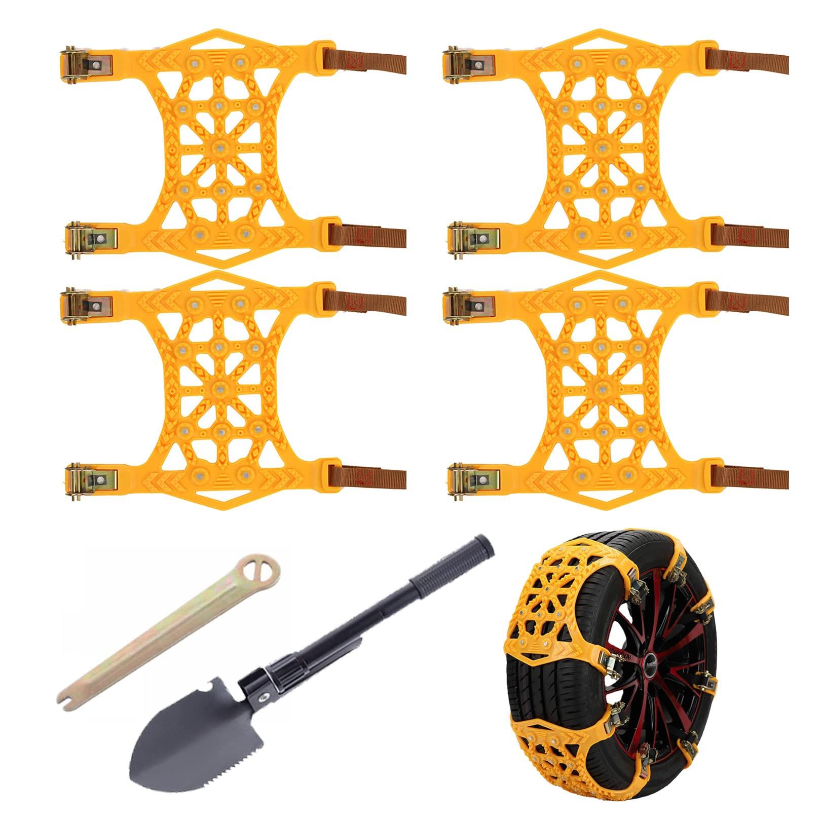 sac taske Tire Snow Chains, Snow Helper for Cars, Snowy Roads, and Ice Escapes & Shovel (Set of 4 with Tools)
sac taske Tire Snow Chains, Snow Helper for Cars, Snowy Roads, and Ice Escapes & Shovel (Set of 4 with Tools)