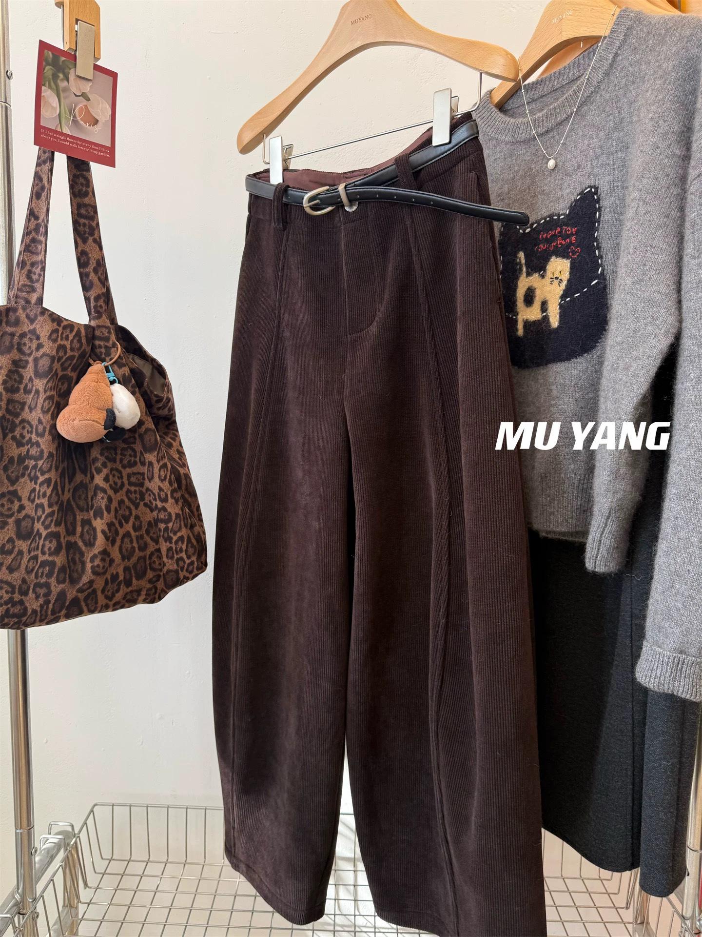Dropping Sickle Corduroy Velvet Wide-Leg Pants with Belt - Women s Winter Casual Warm Pants S
Dropping Sickle Corduroy Velvet Wide-Leg Pants with Belt - Women s Winter Casual Warm Pants S