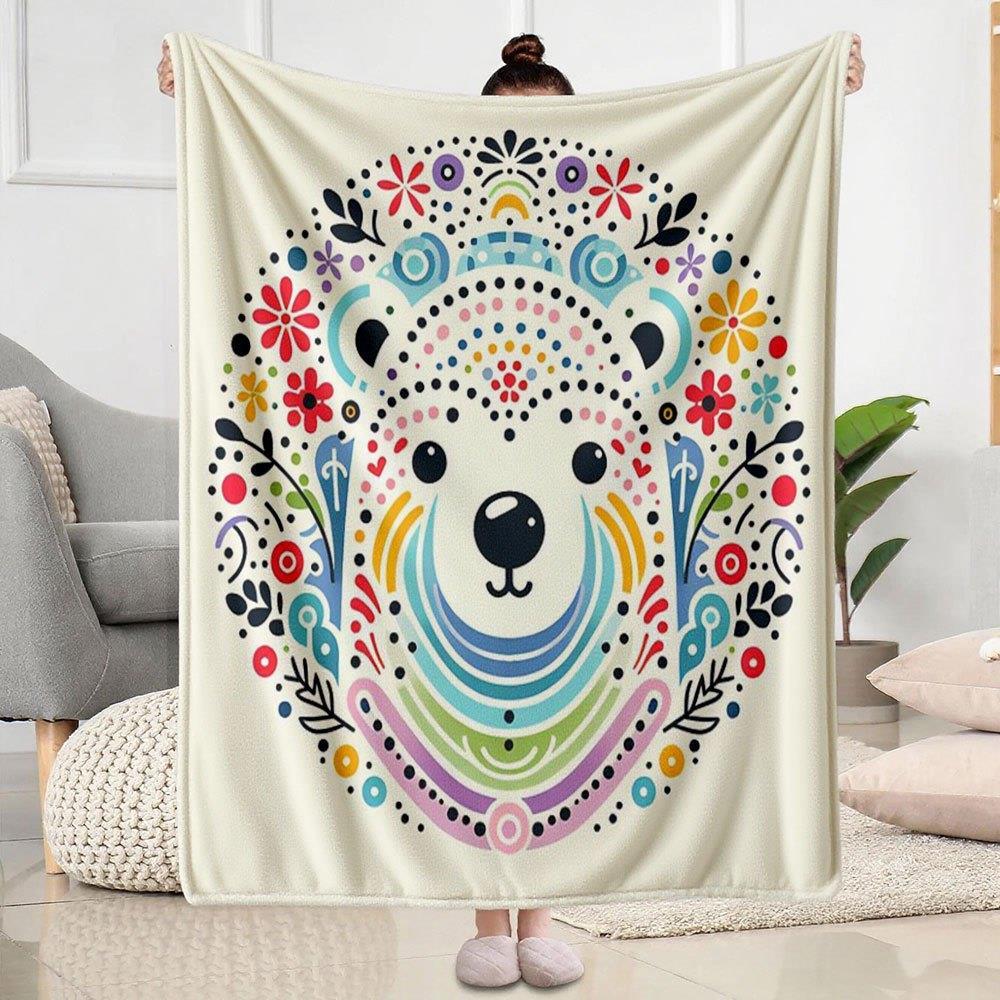 Colorful Bear Fleece Blanket Boho Art Design Soft Cozy Throw Home Decor for Living Room or Bedroom Gift for Kids and Teens60x80 70x100cm28x39in
Colorful Bear Fleece Blanket Boho Art Design Soft Cozy Throw Home Decor for Living Room or Bedroom Gift for Kids and Teens60x80 70x100cm28x39in