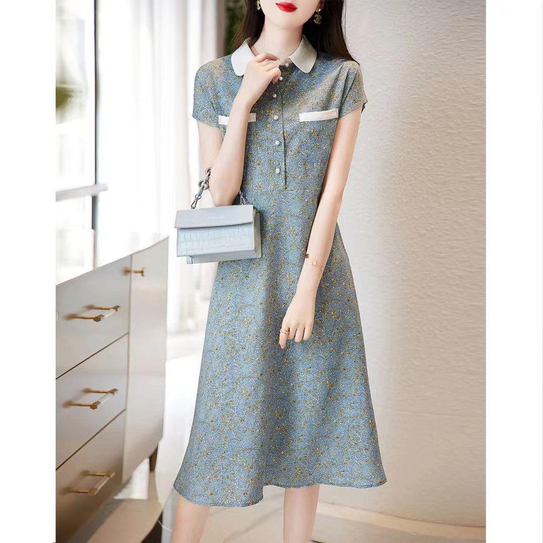 Women s French Print Lapel Dress - Summer Ice-Cool A-Line Skirt, Flaw-Hiding & Age-Reducing S (80-95 lbs)
Women s French Print Lapel Dress - Summer Ice-Cool A-Line Skirt, Flaw-Hiding & Age-Reducing S (80-95 lbs)