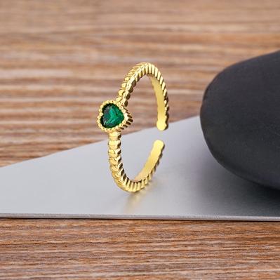 Nidin Korean New Exquisite Lovely Opening Adjustable Heart Ring Fashion Temperament Versatile Female Zircon Jewelry Wedding Gift зелений
Nidin Korean New Exquisite Lovely Opening Adjustable Heart Ring Fashion Temperament Versatile Female Zircon Jewelry Wedding Gift зелений