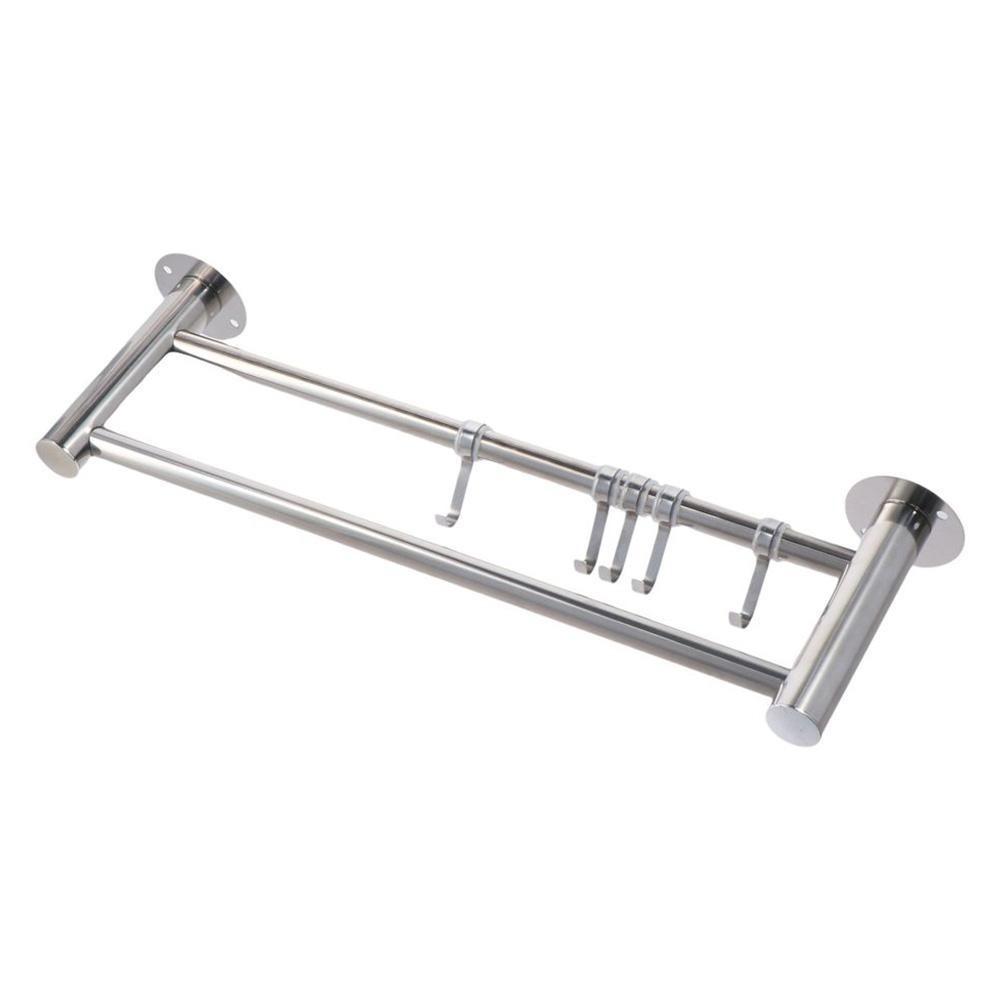 Двойной вешалка для полотенец из нержавеющей стали, серебряная вешалка для полотенец для ванной, настенная вешалка для ванной комнаты 2
Двойной вешалка для полотенец из нержавеющей стали, серебряная вешалка для полотенец для ванной, настенная вешалка для ванной комнаты 2