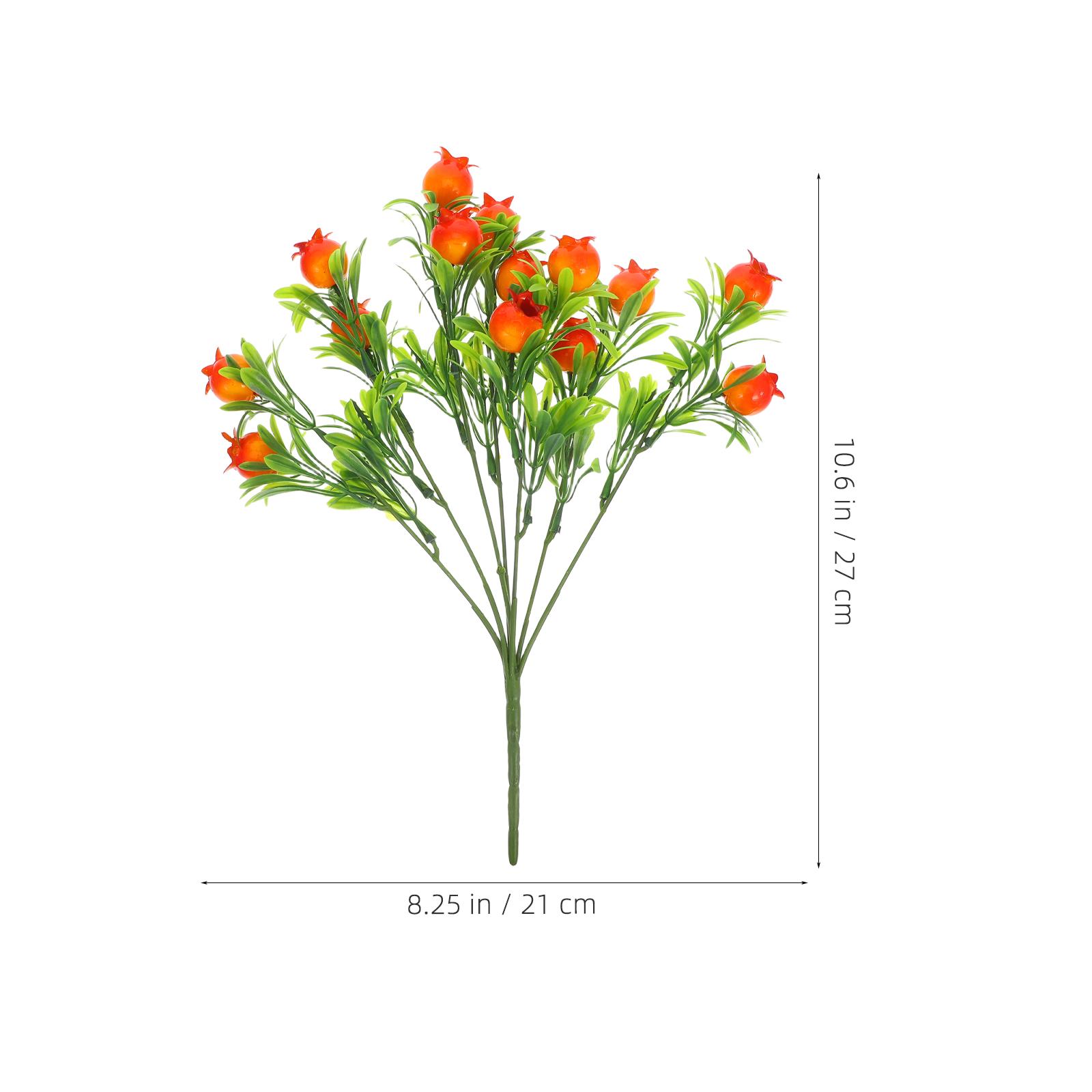 3Pcs Faux Pomegranate Branches Realistic Pomegranate Stems for Home Decor Vase Floral Arrangements Party Table Decorations 27X21X0.9CM
3Pcs Faux Pomegranate Branches Realistic Pomegranate Stems for Home Decor Vase Floral Arrangements Party Table Decorations 27X21X0.9CM