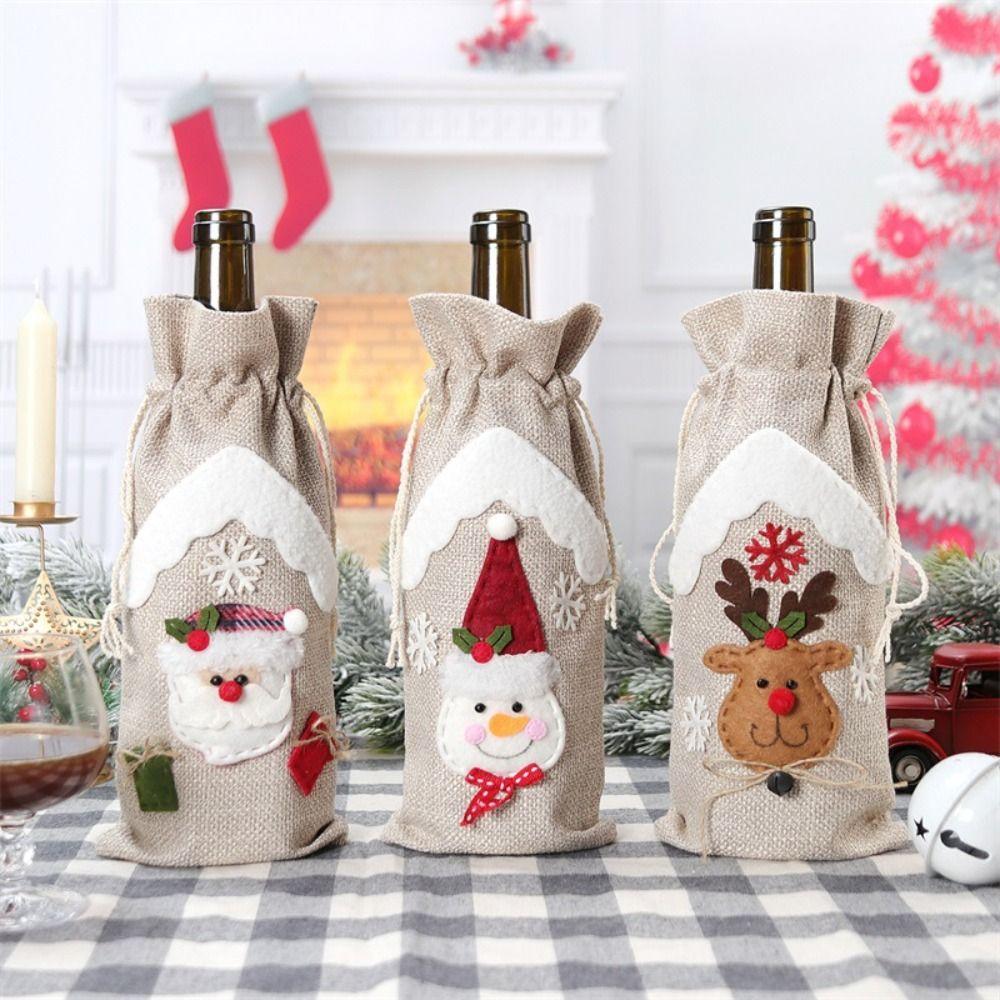 2pcs Santa Claus Snowman Elk Christmas Linen Wine Bottle Cover Champagne Wine Bag Party Favors
2pcs Santa Claus Snowman Elk Christmas Linen Wine Bottle Cover Champagne Wine Bag Party Favors