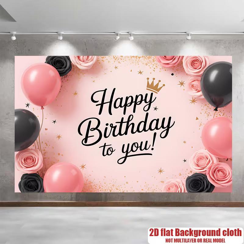 2D Pink Black Balloon Birthday Backdrop Gold Glitter Party Background Cloth 47.2x31.5inch/120*80cm
2D Pink Black Balloon Birthday Backdrop Gold Glitter Party Background Cloth 47.2x31.5inch/120*80cm