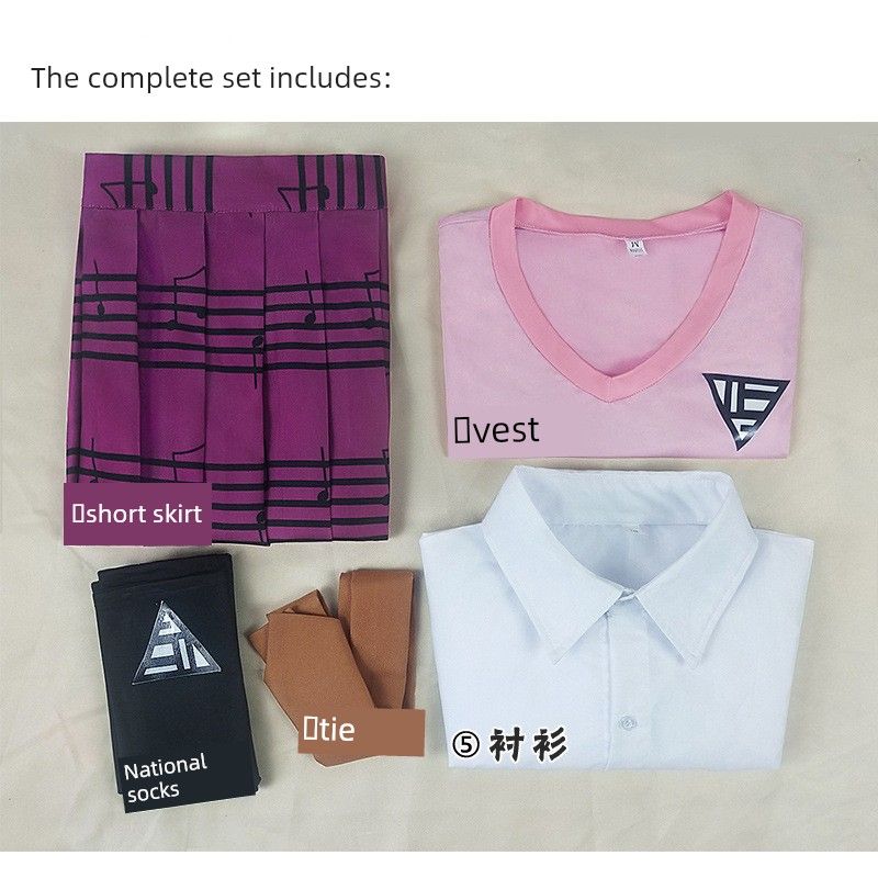 Sweet and Cute Danganronpa V3 Cosplay Costume Akamatsu Kaede Campus Jk Uniform Cosplay Outfit Performance Costume Full Set of Pink L
Sweet and Cute Danganronpa V3 Cosplay Costume Akamatsu Kaede Campus Jk Uniform Cosplay Outfit Performance Costume Full Set of Pink L