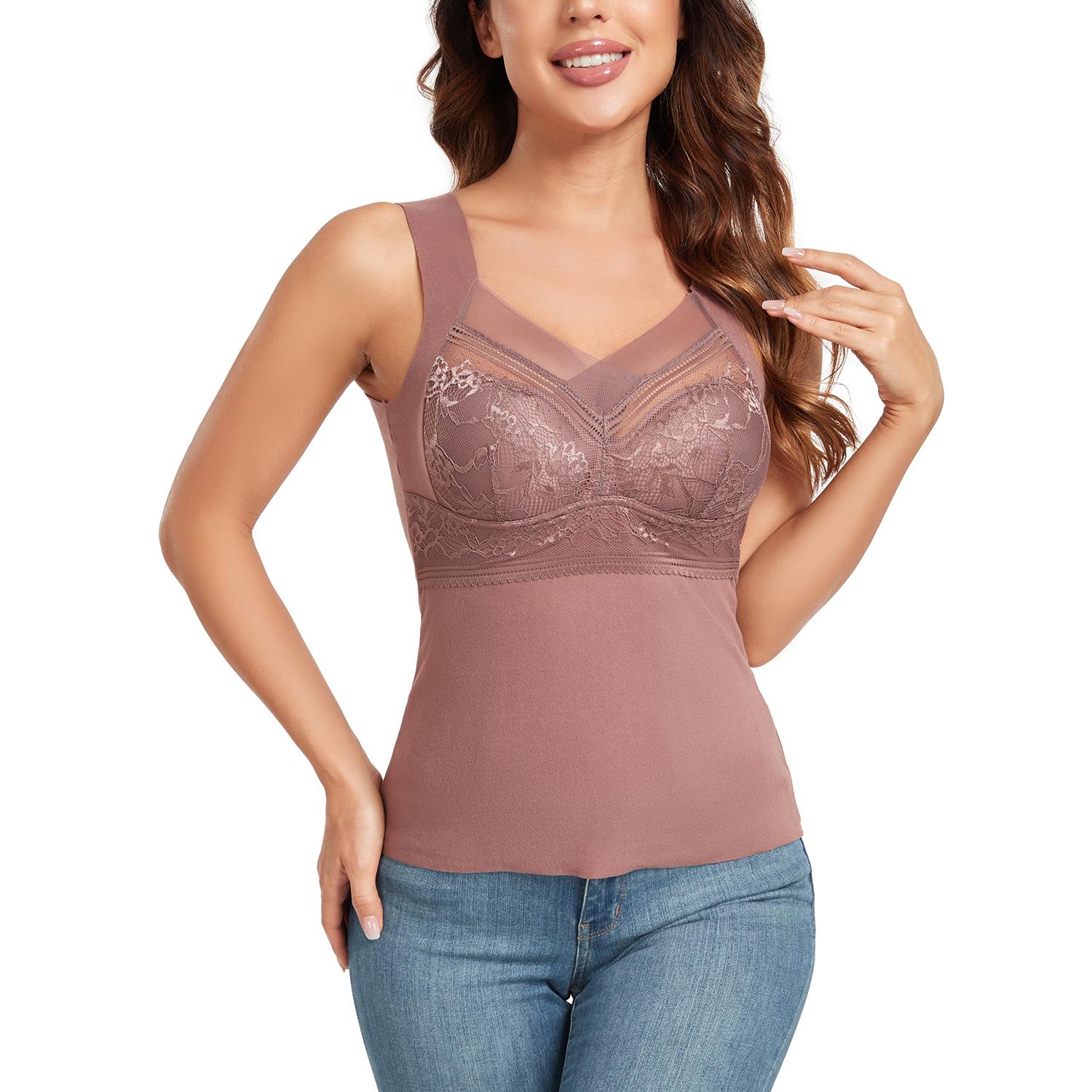 Термальные топы для женщин, теплая нижняя одежда для холодной погоды, встроенный в бюстгальтер, термокружевная майка, термомайка XL камео розовый
Термальные топы для женщин, теплая нижняя одежда для холодной погоды, встроенный в бюстгальтер, термокружевная майка, термомайка XL камео розовый