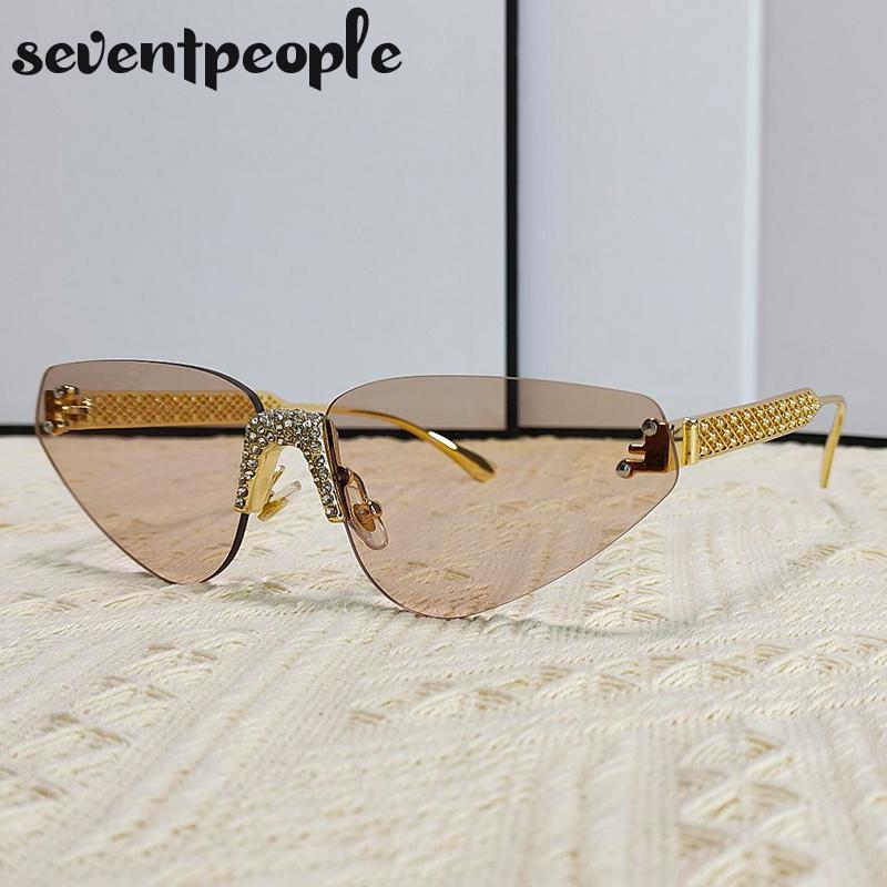 Rimless Rhinestones Punk Sunglasses Women Luxury Brand Design Vintage Metal Small Frame Sun Glasses For Ladies Eyewear
Rimless Rhinestones Punk Sunglasses Women Luxury Brand Design Vintage Metal Small Frame Sun Glasses For Ladies Eyewear
