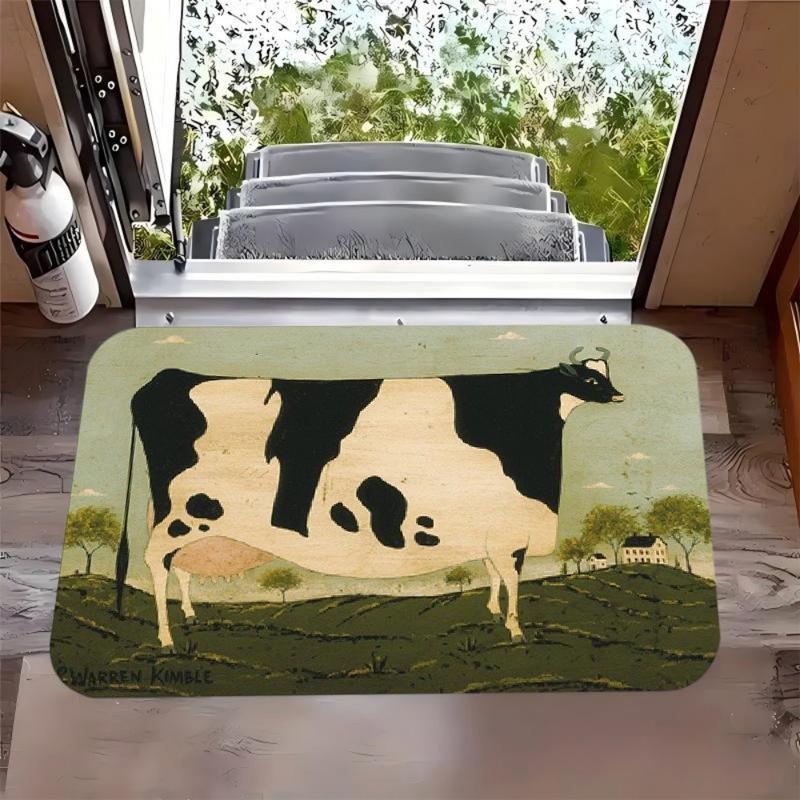 Vintage Pastoral Cow Print Vintage Wood Grain Area Rug Soft Flannel Floor Mat for Bedroom Living Room Non-slip Home Decor Carpet 40cm x 60cm
Vintage Pastoral Cow Print Vintage Wood Grain Area Rug Soft Flannel Floor Mat for Bedroom Living Room Non-slip Home Decor Carpet 40cm x 60cm