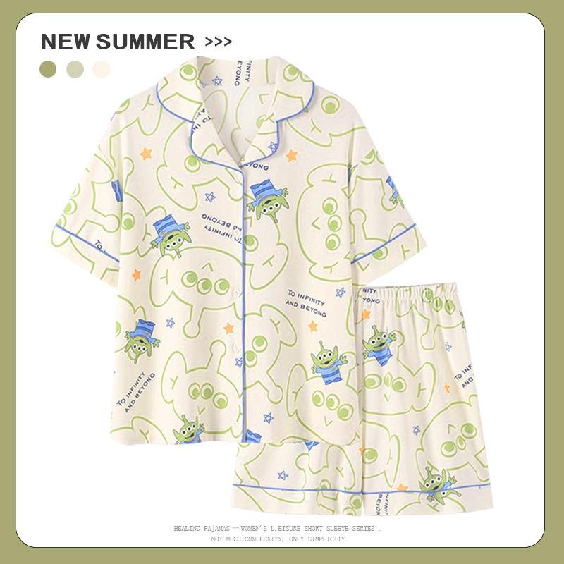Pajamas women s summer short-sleeved pure cotton two-piece set New cartoon cute three-eyed boy student loungewear M
Pajamas women s summer short-sleeved pure cotton two-piece set New cartoon cute three-eyed boy student loungewear M