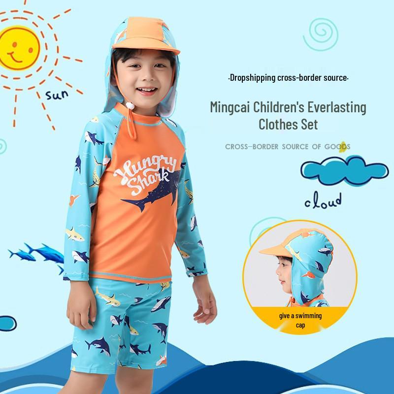 Cross-Border Boys 3-Piece Swim Set: Quick-Dry, Sun-Protective, Split Design for Medium to Large Children and Teens Size 120 (Height 110cm, Weight up to 19kg)
Cross-Border Boys 3-Piece Swim Set: Quick-Dry, Sun-Protective, Split Design for Medium to Large Children and Teens Size 120 (Height 110cm, Weight up to 19kg)