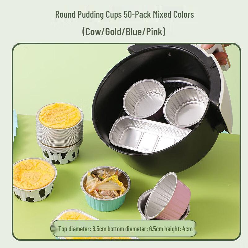 Saikeyou Disposable Air Fryer Aluminum Foil Containers & Lids 5-6.5 inch, 50 Pcs
Saikeyou Disposable Air Fryer Aluminum Foil Containers & Lids 5-6.5 inch, 50 Pcs