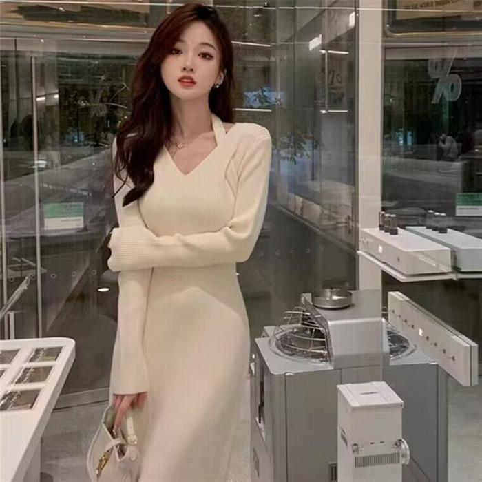 Premium feeling with coat knitted dress women s autumn inner fit slim and thin v-neck sweater base niche long dress S абрикосовый
Premium feeling with coat knitted dress women s autumn inner fit slim and thin v-neck sweater base niche long dress S абрикосовый