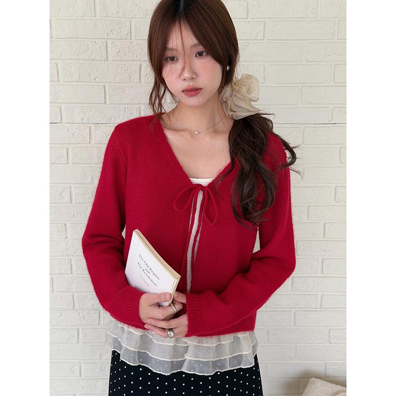 Ge Ming Retro Wool Knit Lace-Up Cardigan & Ruffled Lace Camisole Winter Set for Women J0016D One Size (85-125) красный
Ge Ming Retro Wool Knit Lace-Up Cardigan & Ruffled Lace Camisole Winter Set for Women J0016D One Size (85-125) красный