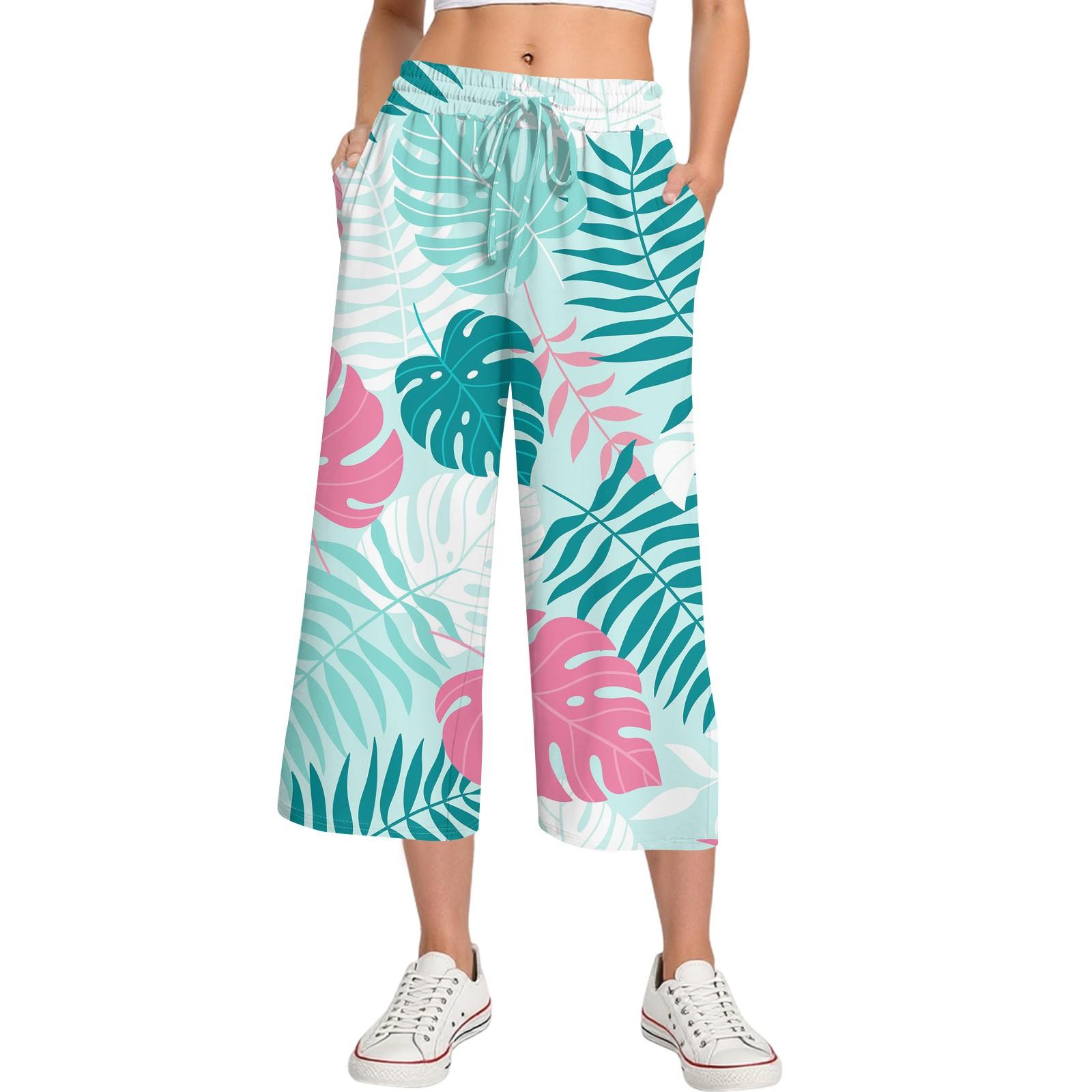 Женские летние повседневные спортивные брюки с высокой талией и принтом, укороченные брюки свободного покроя XL
Женские летние повседневные спортивные брюки с высокой талией и принтом, укороченные брюки свободного покроя XL