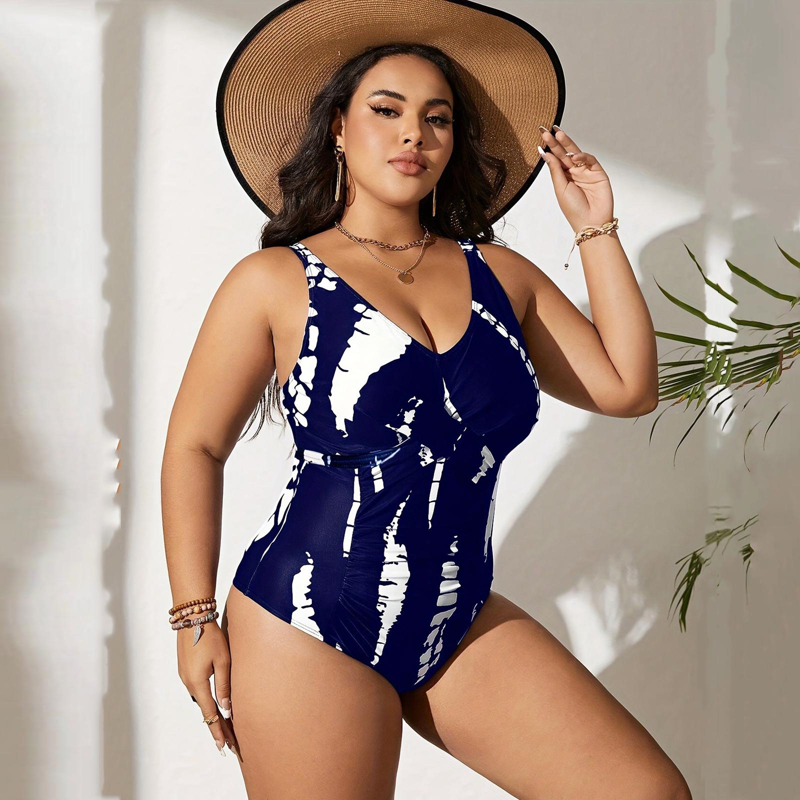 Жіночий бікіні купальник великого розміру XL Темно-синій
Жіночий бікіні купальник великого розміру XL Темно-синій