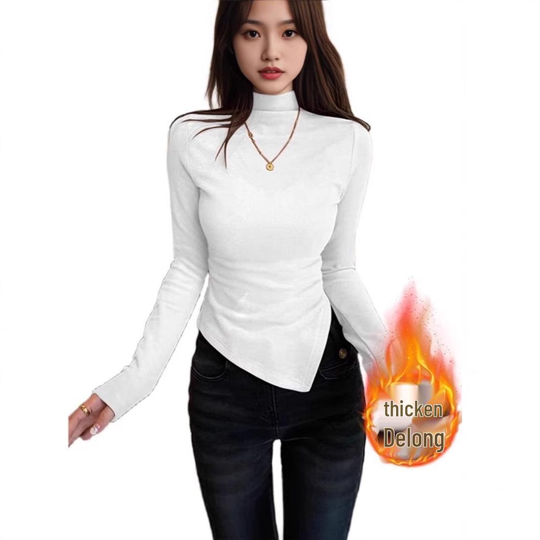Women s Velvet Semi-High Neck Irregular Shoulder Long Sleeve Slim Fit Autumn Winter Top Small белый
Women s Velvet Semi-High Neck Irregular Shoulder Long Sleeve Slim Fit Autumn Winter Top Small белый
