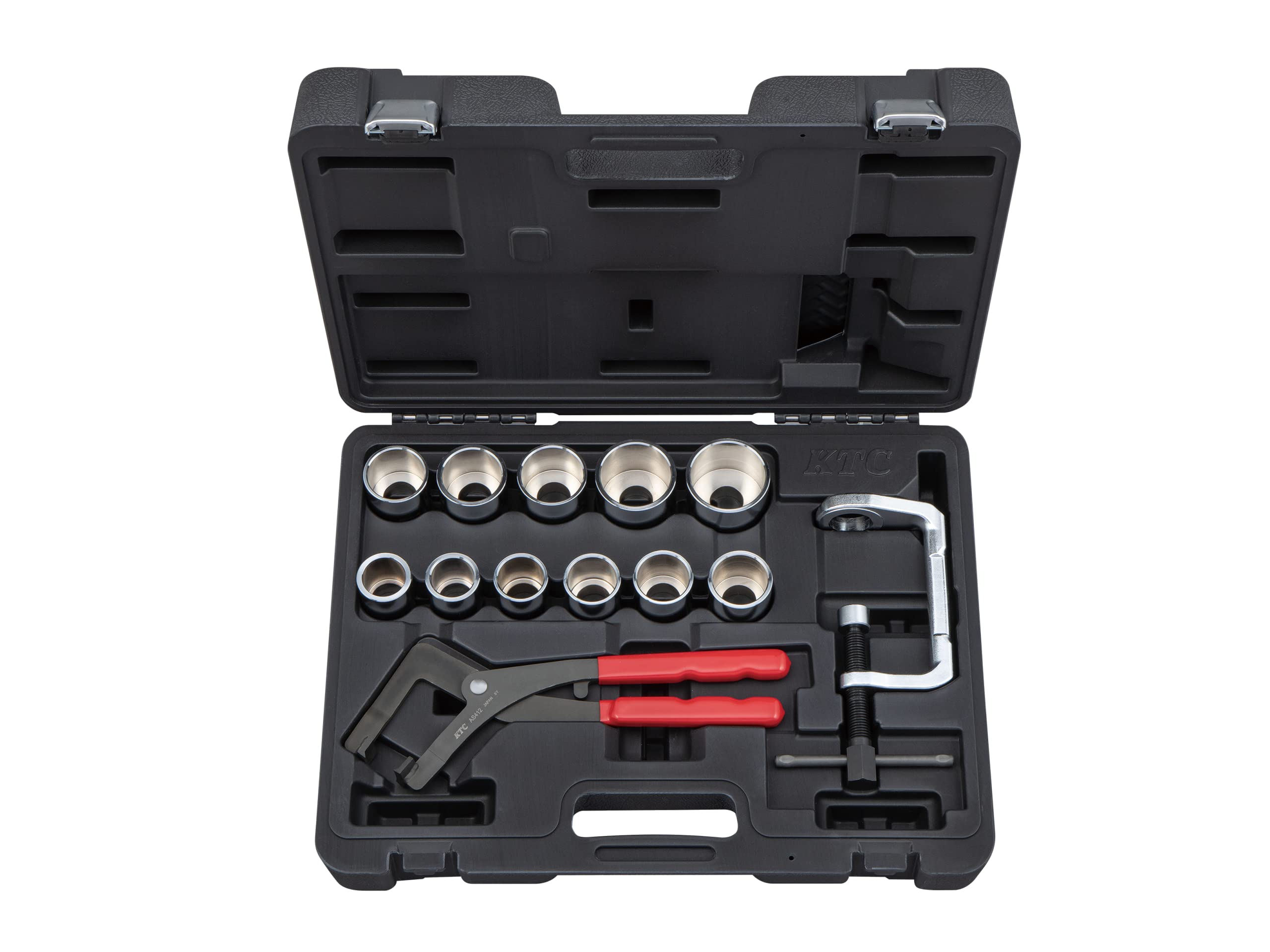 Набір інструментів для завантаження кульових шарнірів Kyoto Machinery Tools ATS4113 (KTC)
Набір інструментів для завантаження кульових шарнірів Kyoto Machinery Tools ATS4113 (KTC)