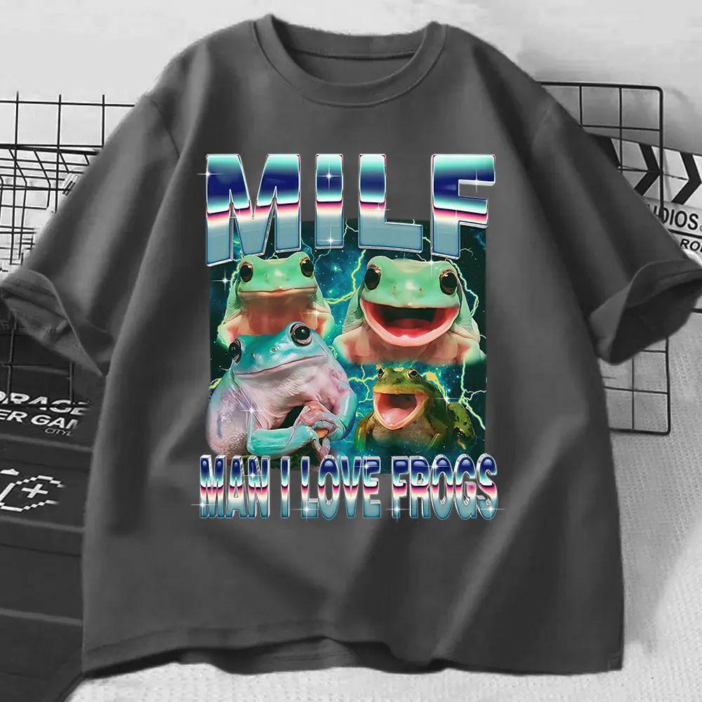 Womens Tops MILF Man I Love Frogs Funny Frog Meme Graphic T Shirt Fashion Vintage Tshirt Cotton Oversized Short Sleeve Tshirt 4XL
Womens Tops MILF Man I Love Frogs Funny Frog Meme Graphic T Shirt Fashion Vintage Tshirt Cotton Oversized Short Sleeve Tshirt 4XL