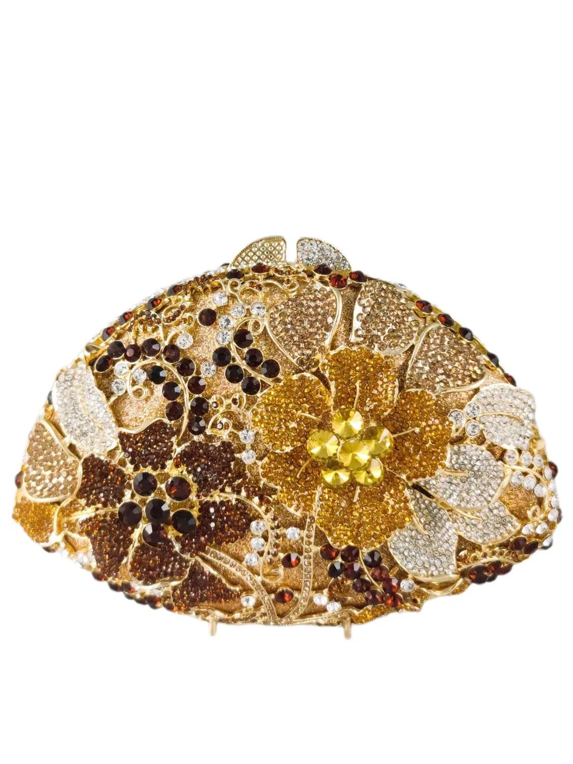 Boutique De FGG Women Flower Evening Bags Wedding Party Dinner Bridal Crystal Clutch Purse Gold Rhinestone Minaudiere Handbags Mini Clutch
Boutique De FGG Women Flower Evening Bags Wedding Party Dinner Bridal Crystal Clutch Purse Gold Rhinestone Minaudiere Handbags Mini Clutch