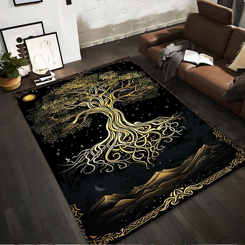 Luxury Black and Gold Tree of Life Pattern Carpet with Starry Night Suitable for use as an anti-slip for living room bedroom sofas 40x60cm( 15x23in )
Luxury Black and Gold Tree of Life Pattern Carpet with Starry Night Suitable for use as an anti-slip for living room bedroom sofas 40x60cm( 15x23in )